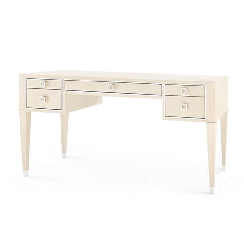 Morris Desk, Blanched Oak and Nickel