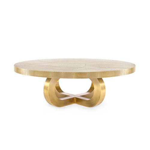 Maddox Coffee Table, Antique Brass