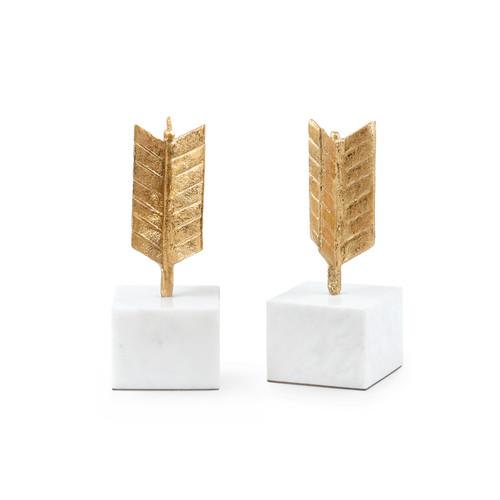 Arrow Bookends, Gold Leaf