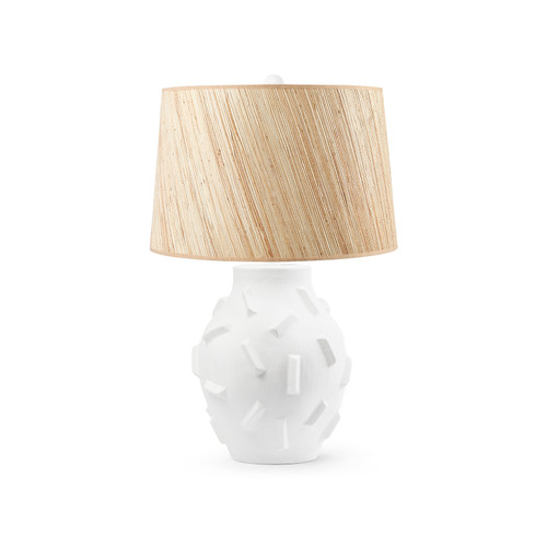 Bracque Lamp with Shade 17-inch Papyrus, with Nickel, Cool White