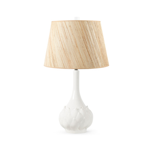 Lotus Lamp with Shade 16-inch Papyrus, with Nickel, Cloud Nine