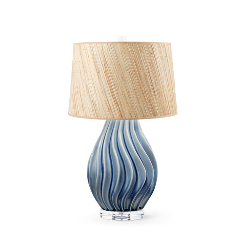 Tulum Lamp with Shade 17-inch Papyrus, with Gold, Sky Breeze