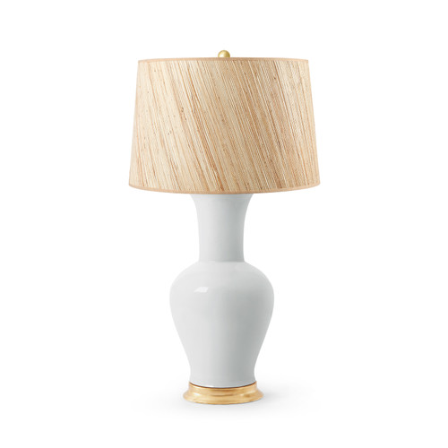 Acacia Lamp with Shade 17-inch Papyrus, with Gold, Coconut