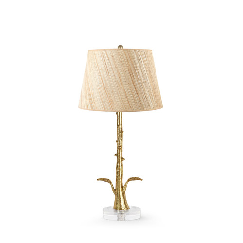 Rama Lamp with Shade 16-inch Papyrus, with Gold, Gold Leaf