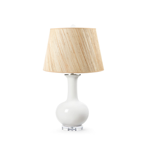 Somerset Lamp with Shade 16-inch Papyrus, with Nickel, Alpine Gleam