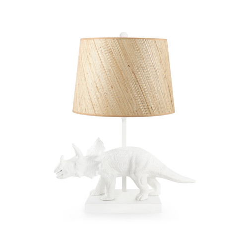 Titus Lamp with Shade 14-inch Papyrus, with Nickel, Plaster White