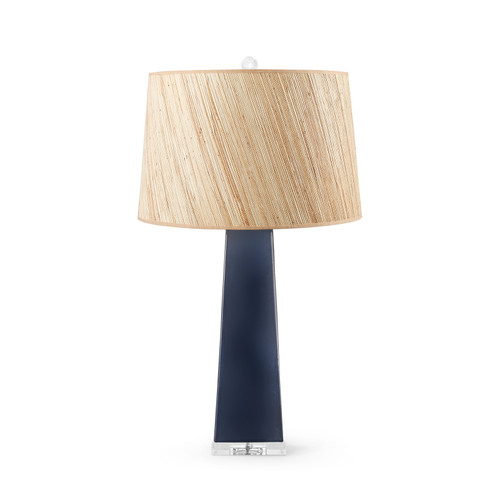 Naxos Lamp with Shade 17-inch Papyrus, with Nickel, Polo Blue