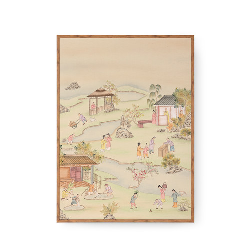 Coutts Garden Framed Silk Panel, Multi-Color