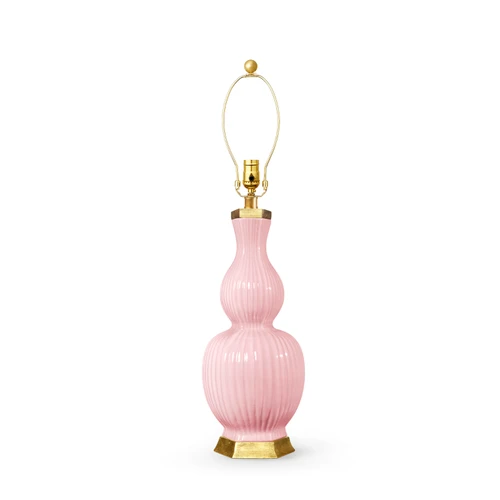 Delft Lamp Without Shade, Peony Pink
