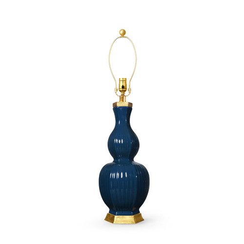 Delft Lamp Without Shade, Navy Blue