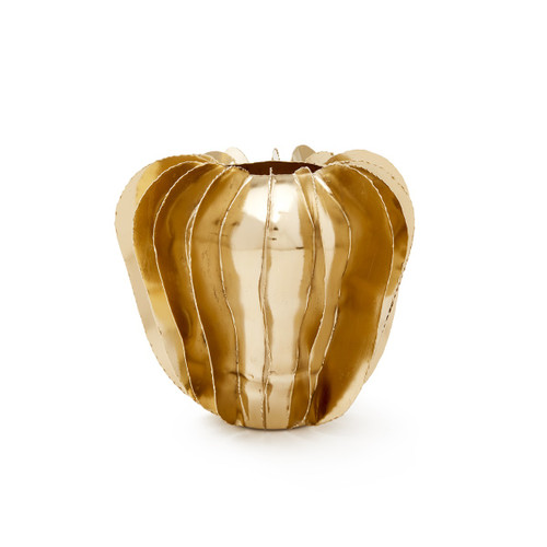 Doral Vase, Brass