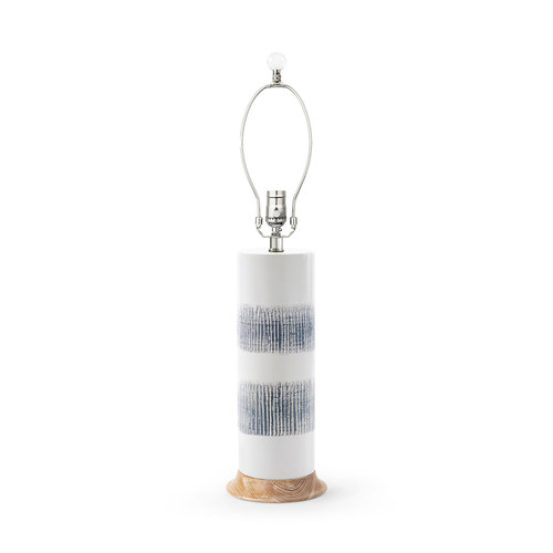 Elena Lamp Without Shade, Gray and White