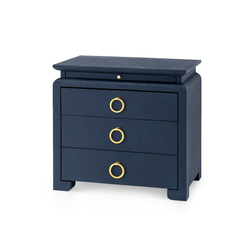 Elina 3-Drawer Side Table, Storm Blue