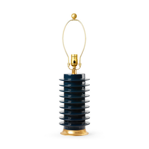 Elektra Lamp Without Shade, Navy Blue