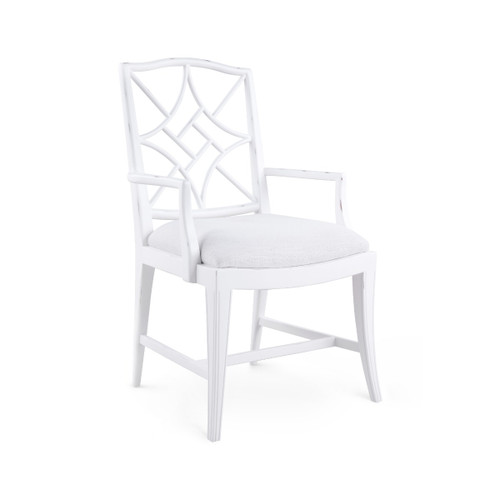 Evelyn Armchair, Distressed Eggshell White