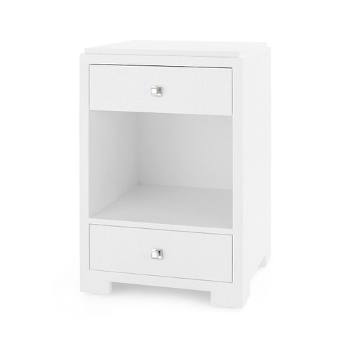Fedor 2-Drawer Side Table, Chiffon White