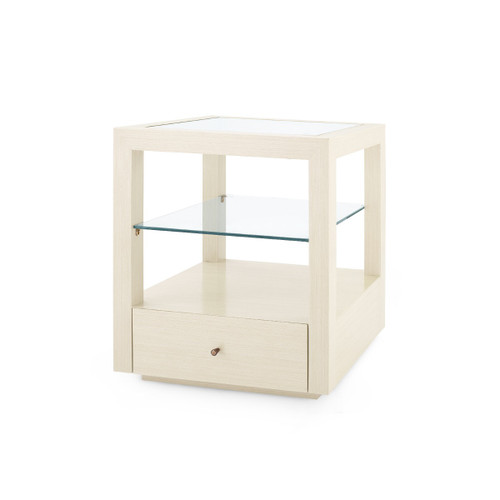 Gavin 1-Drawer Side Table, Blanched Oak