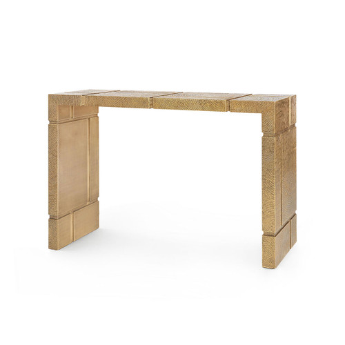 Hollis Console Table, Antique Brass