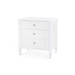 Kingston 3-Drawer Side Table, Soft White