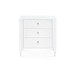 Kingston 3-Drawer Side Table, Soft White
