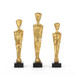Lais Statues - Set of 3 Statues, Gold Leaf