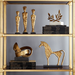 Lais Statues - Set of 3 Statues, Gold Leaf