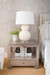 Lugano 1-Drawer Side Table, Taupe Gray