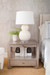 Lugano 1-Drawer Side Table, Taupe Gray
