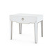 Madeline 1-Drawer Side Table, Platinum Shimmer