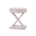 Modena 1-Drawer Side Table, Light Gray Burl
