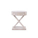 Modena 1-Drawer Side Table, Light Gray Burl