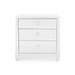 Madison 3-Drawer Side Table, Chiffon White