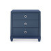 Madison 3-Drawer Side Table, Navy Blue Lacquer