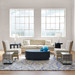 Mila Oval Coffee Table, Blue Steel