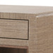 Ming 2-Drawer Side  Table, Flax Brown