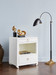 Ming 2-Drawer Side Table, Chiffon White