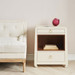 Ming 2-Drawer Side Table, Canvas Cream