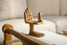 Mano Set of 3 Statues, Gold Leaf
