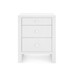 Morgan 3-Drawer Side Table, Chiffon White