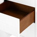Morgan Grasscloth 3-Drawer Side Table, Chiffon White