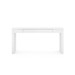 Morgan Large Grasscloth Console Table, Chiffon White