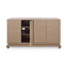 Meredith 4-Door Cabinet, Flax Brown