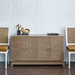 Meredith 4-Door Cabinet, Flax Brown