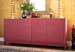 Meredith 4-Door Cabinet, Red