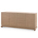 Meredith Extra Large 4-Door Cabinet, Flax Brown