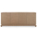 Meredith Extra Large 4-Door Cabinet, Flax Brown