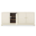Meredith Extra Large 4-Door Cabinet, Canvas Cream