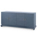 Meredith Extra Large 4-Door Cabinet, Navy Blue