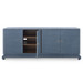 Meredith Extra Large 4-Door Cabinet, Navy Blue