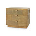 Mark 3-Drawer Side Table, Antique Brass